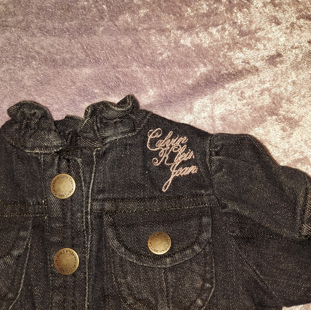 3 to 6 month Girls Calvin Klein Jeans Jacket - Picture 3 of 7